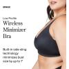 Low Profile Wireless Minimizer Bra(Very Black)