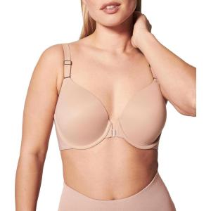 SPANXsmooth Bra-Llelujah! Lightly Lined Full Coverage – T-Shirt Bra – Front Closure – Hosiery Back – Smart Stretch Straps(Toasted Oatmeal)